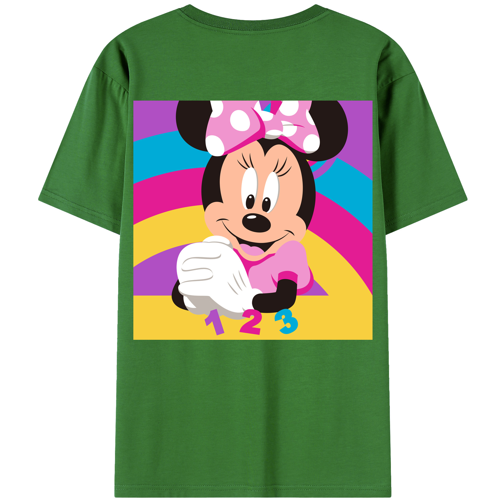 （画像用） ミッキーマウス Mickey Mouse レディース半袖Tシャツ(バックプリント)